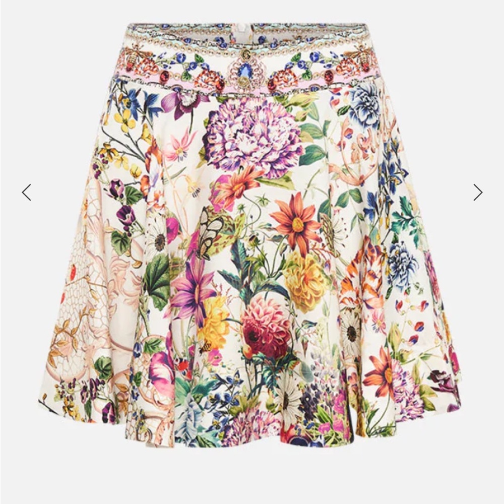 Camilla 2 piece skirt set Queens Bee New Silk crop top and skirt set L - Picture 9 of 9